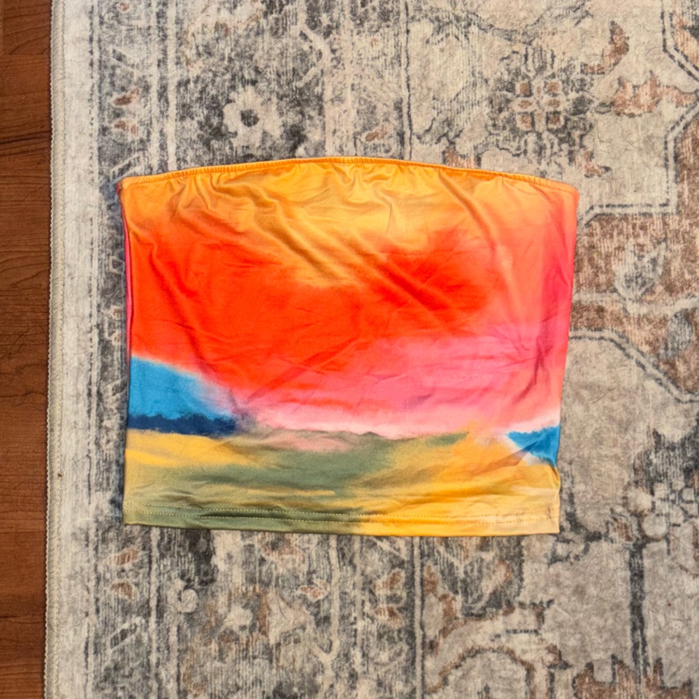 Vibrant Multicolor Tube Top